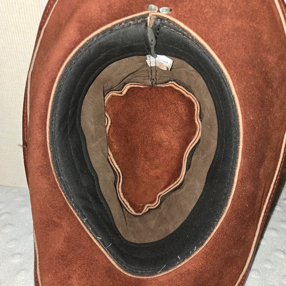 Genuine Leather Hat Handcrafted Size L - Picture 5 of 7